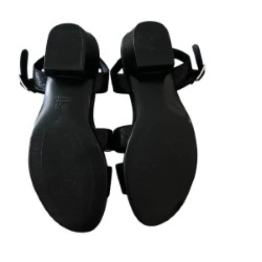 SAS Savanna Black Heel Strap Sandal 7.5